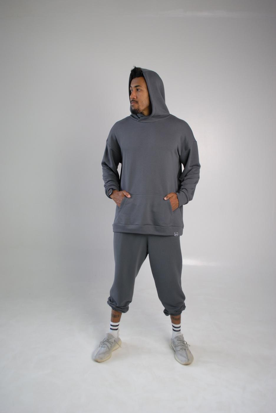 Костюм спортивний на флісі сірий Hi Mate