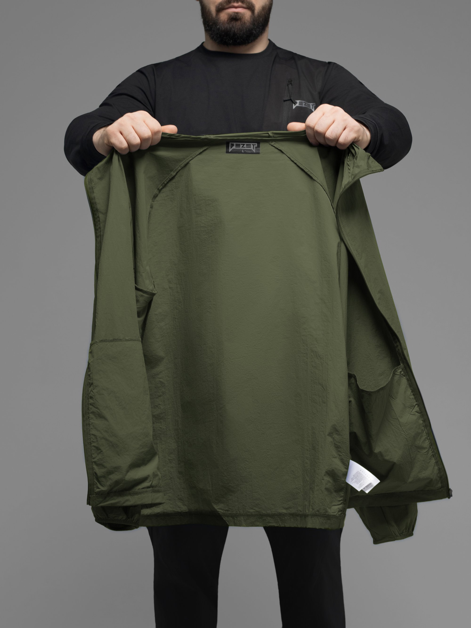 Куртка вітрівка BEZET Solguard UV 100 хакi - Фото 33