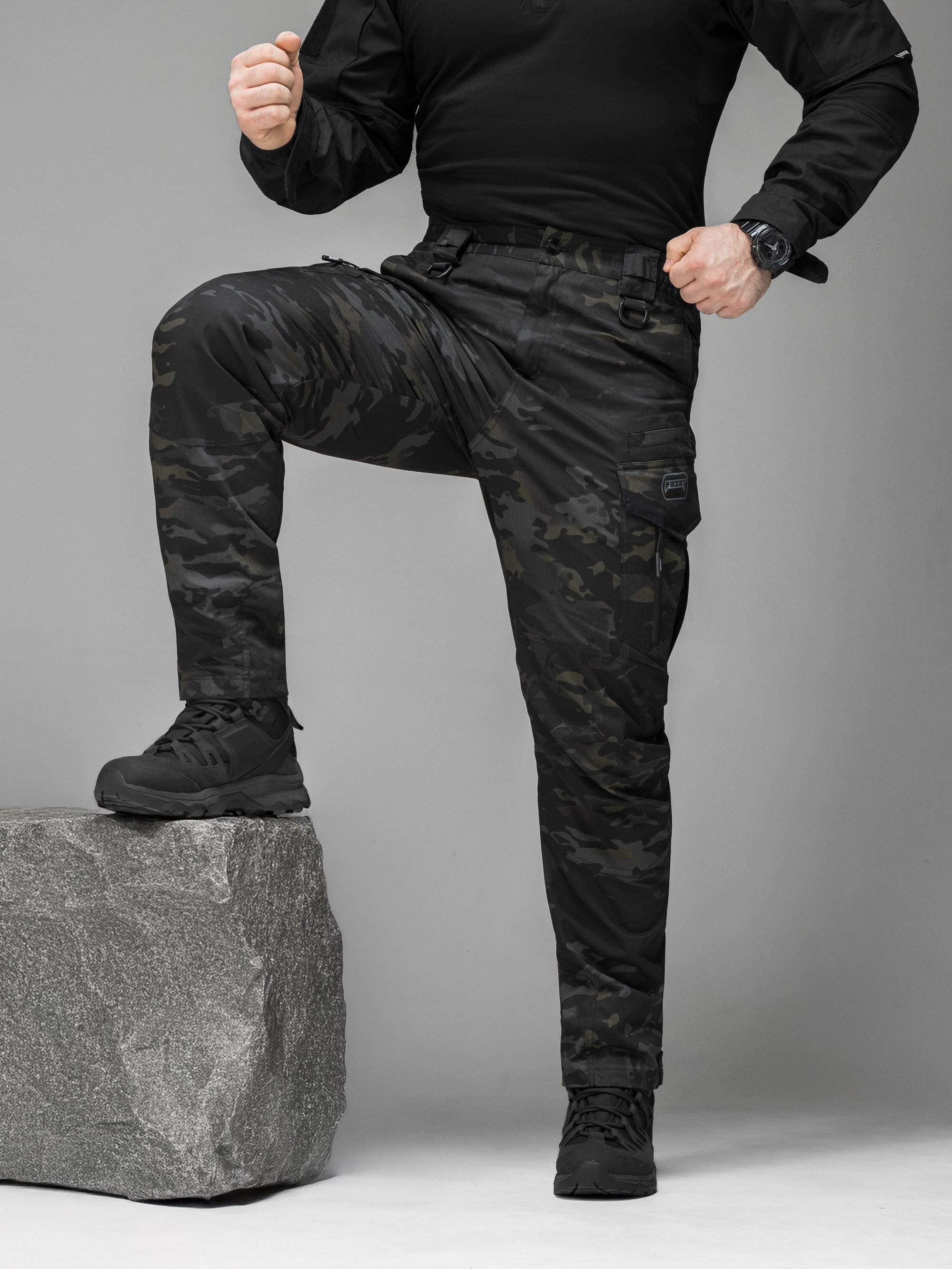 Брюки карго тактичні BEZET Onyx чорний мультикам - Фото 13