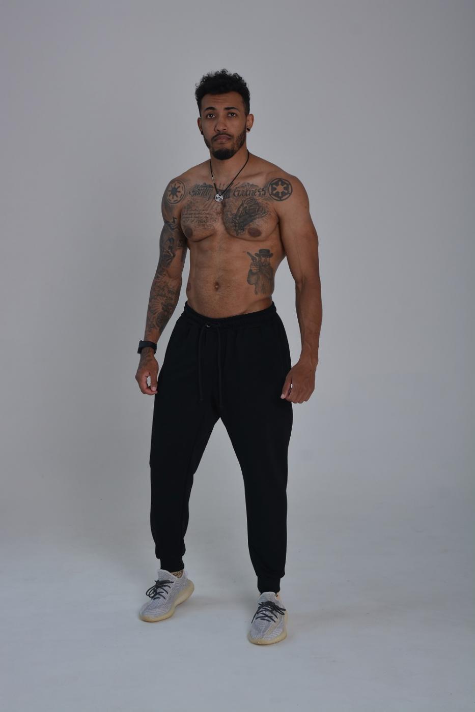 Спортивные штаны мужские чёрные Hi mate