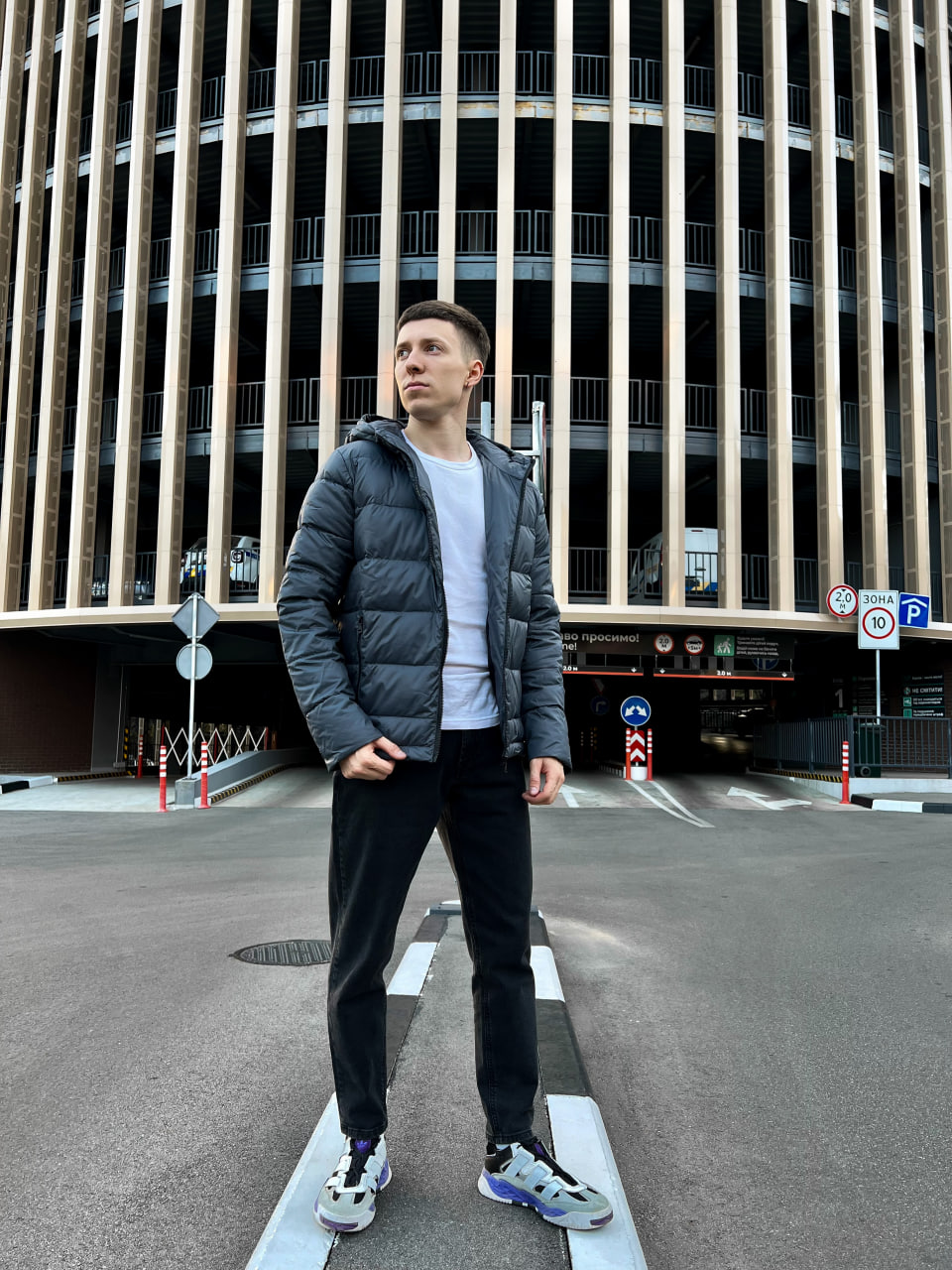 Чоловіча куртка стьобана демісезонна Reload Rainbow23 сіра