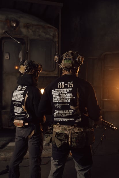 Світшот чорний "AR15" Bad Boy Company