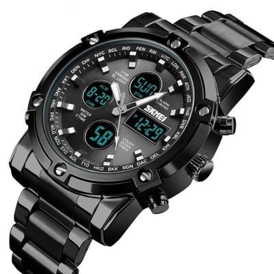 Чоловічий тактичний годинник Skmei Molot Limited AllBlack - Фото 14