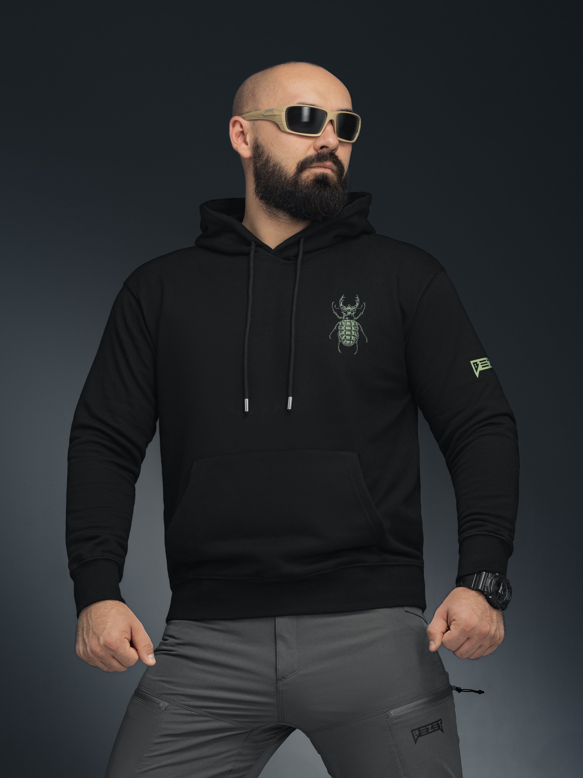 Худі BEZET Scarab Ops чорний - Фото 1