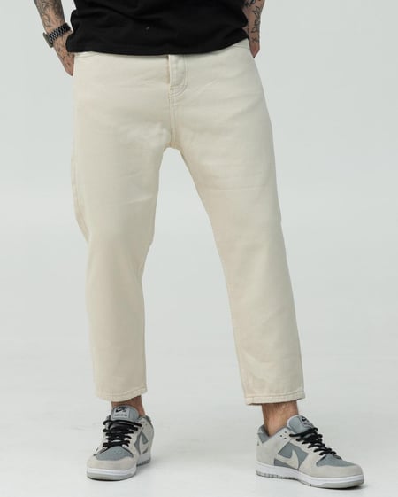 Кремові джинси базові BEZET