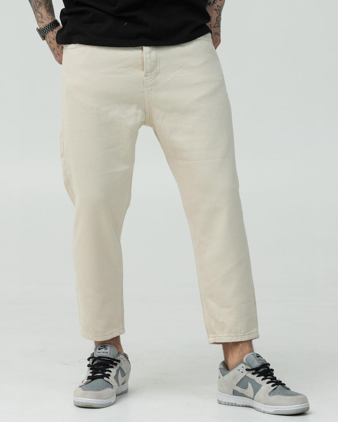 Кремові джинси базові BEZET