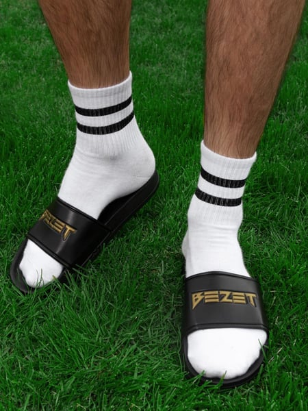 Тапки BEZET Black/gold