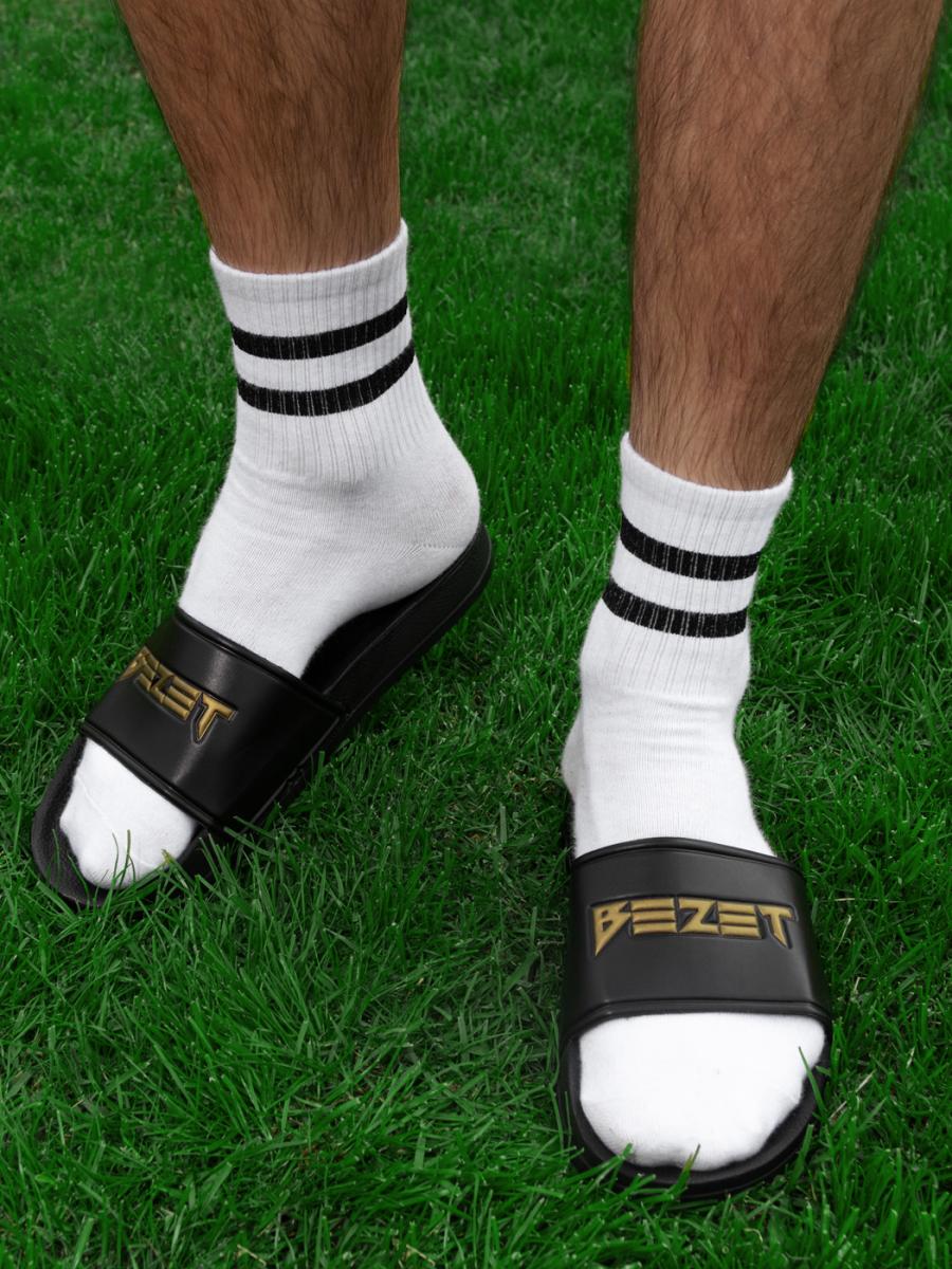 Тапки BEZET Black/gold