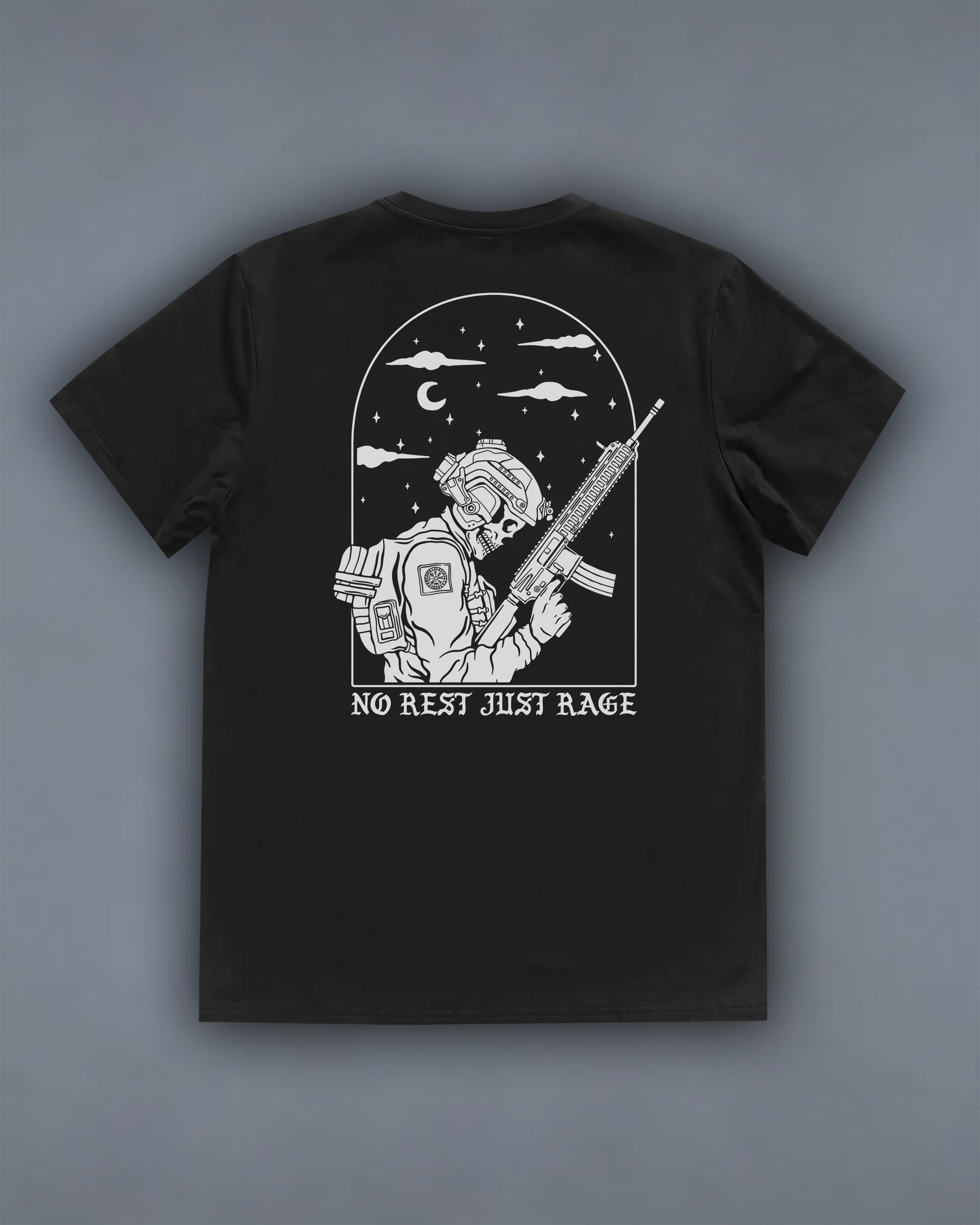 Футболка з принтом No Rest чорна We feel