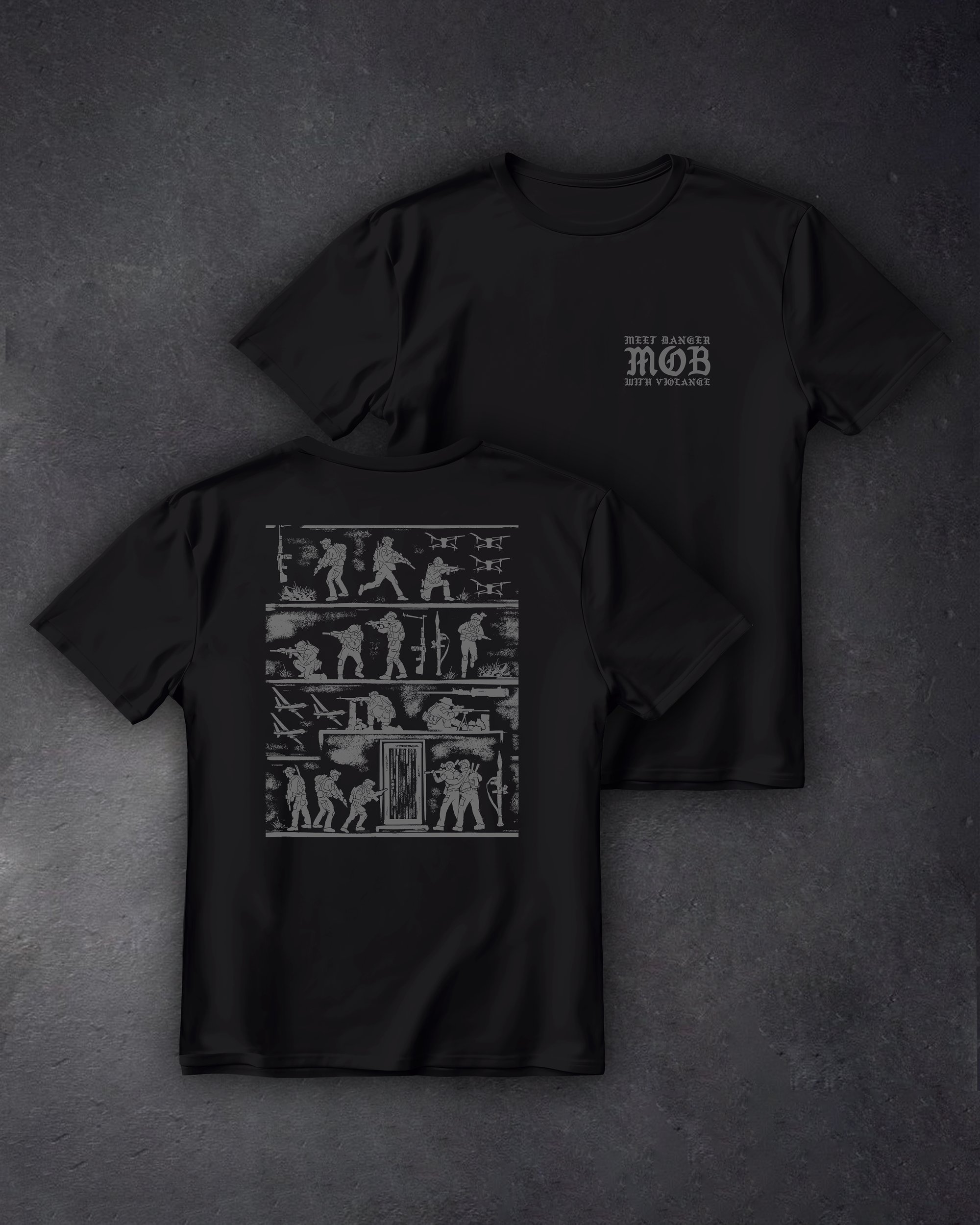 Футболка з принтом Fight Frames чорна We feel