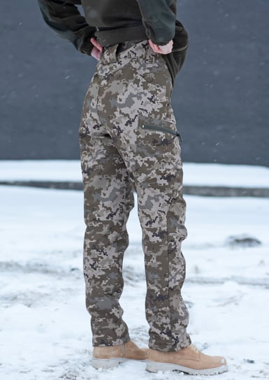 Жіночі тактичні штани Softshell на флісі Піксель - Фото 1