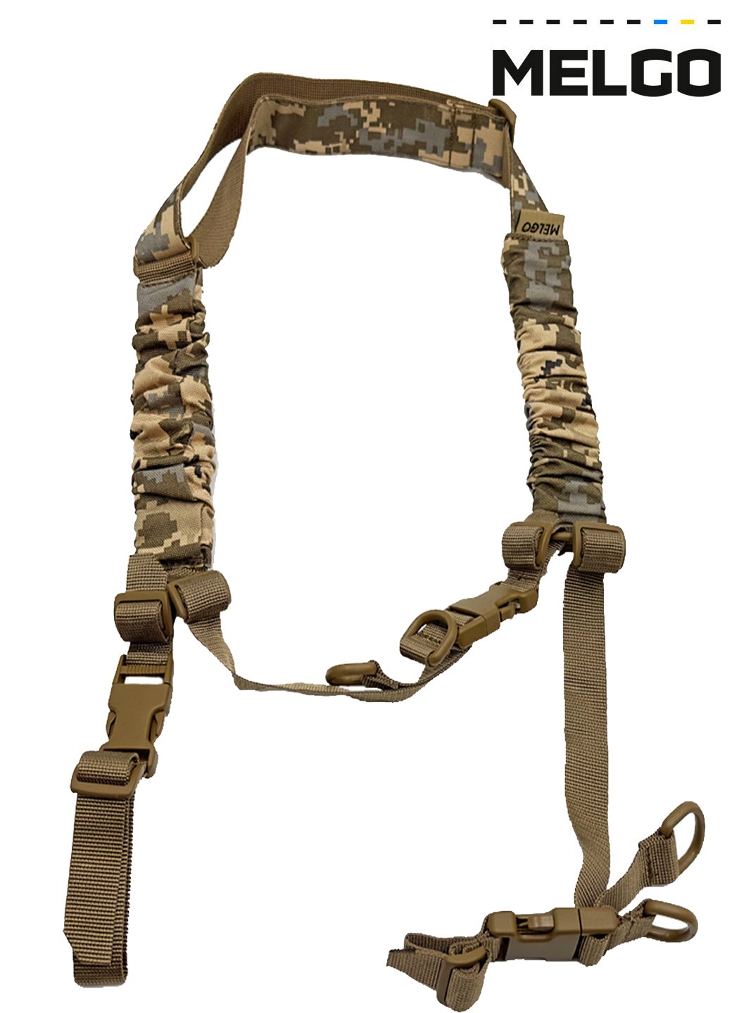 Ремінь збройовий трансформер трьхточковий Піксель Полікордура MELGO