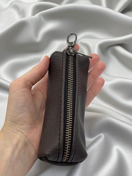Ключниця з натуральної зернистої шкіри MAXI (коричнева) SKILL