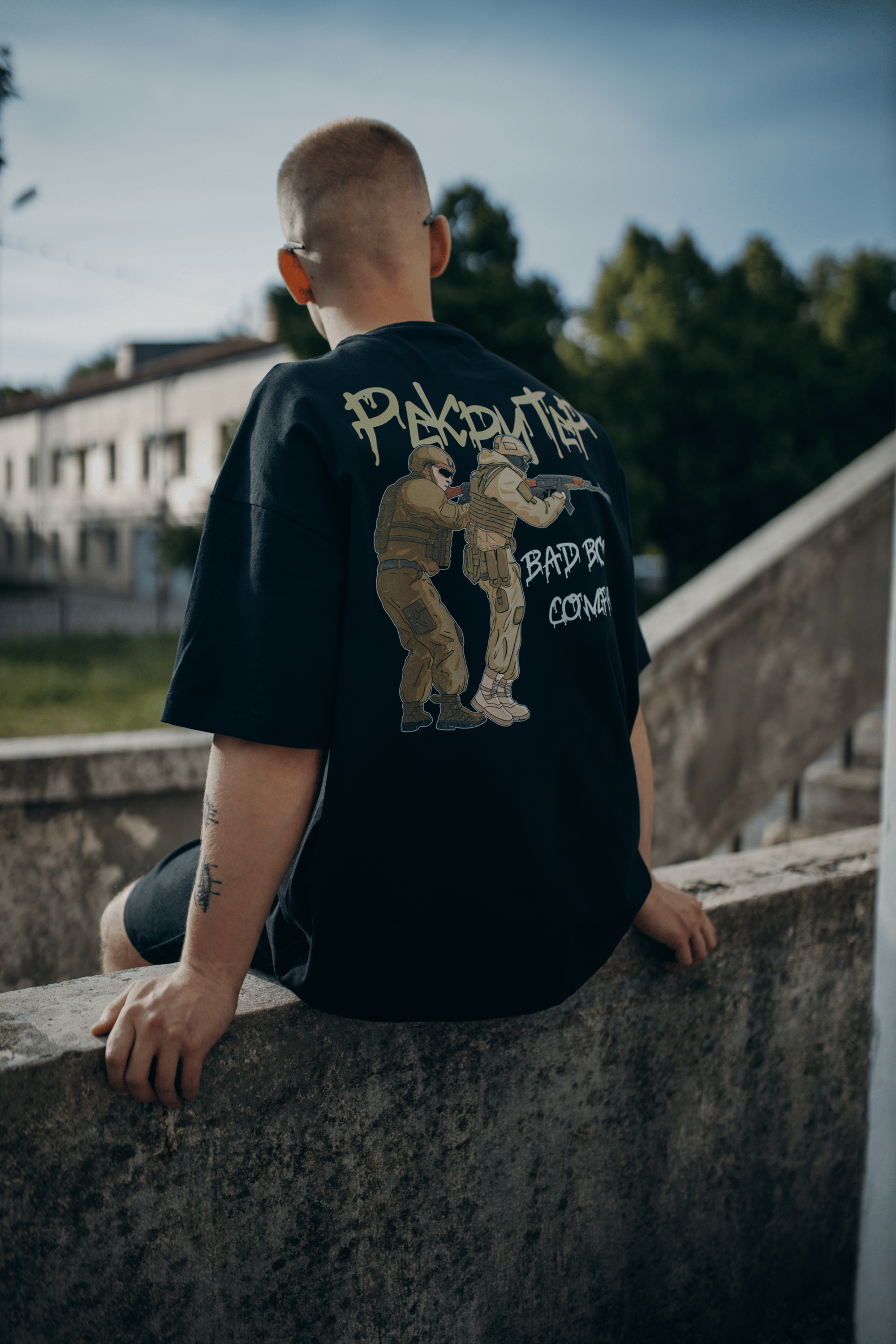 Футболка оверсайз Чорна Bad Boy Company