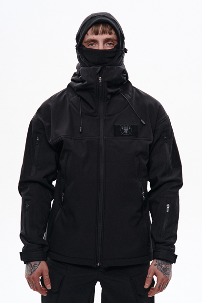 Куртка з софтшелу "Варріор", чорний TURWEAR