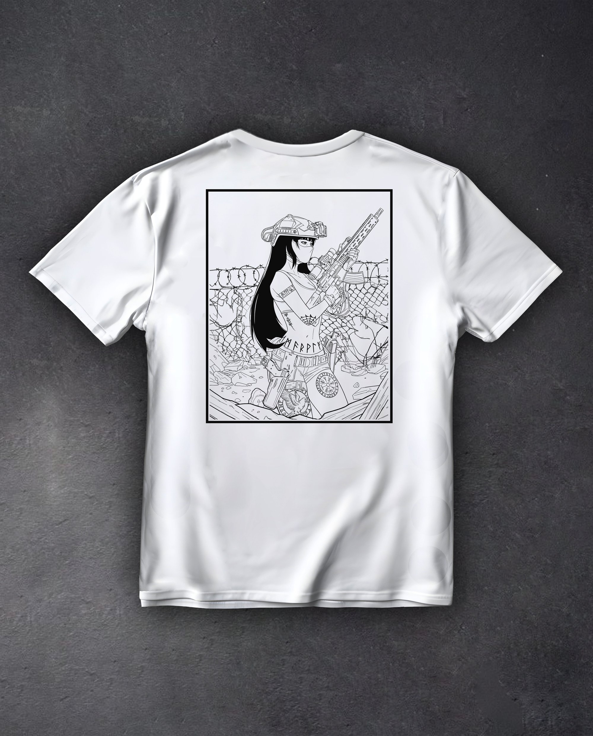 Футболка з принтом "BarbWire" біла We feel