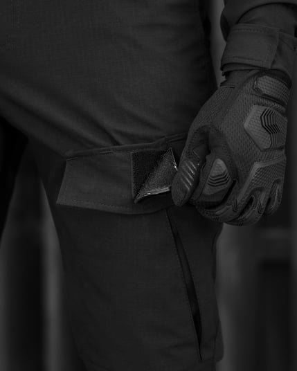 Штани карго BEZET Шпигун чорний - Фото 7