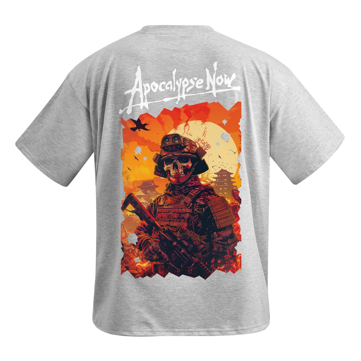 Футболка оверсайз Apocalypse Now Samurai. Колір Сірий GIG MILITARY