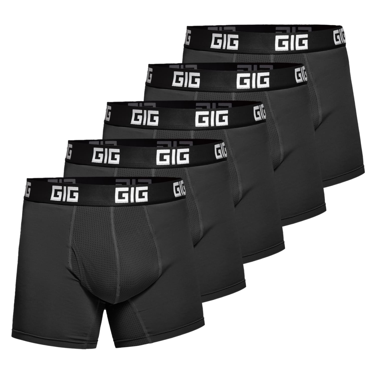 Комплект трусів Dynamic air подовжені Чорний 5 шт GIG MILITARY