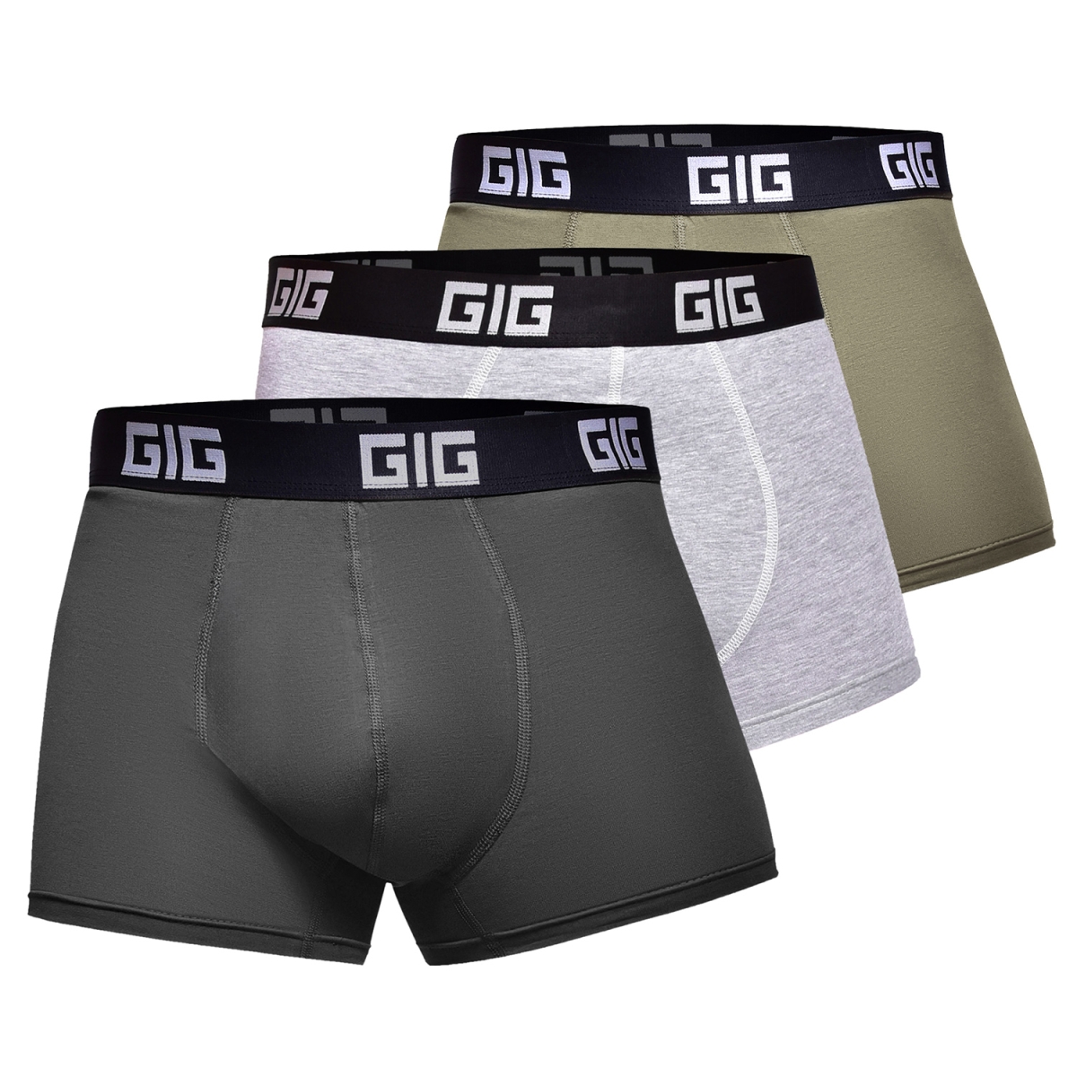 Комплект трусів Dynamic. Колір Ranger Green, Чорний,Сірий, 3 шт GIG MILITARY