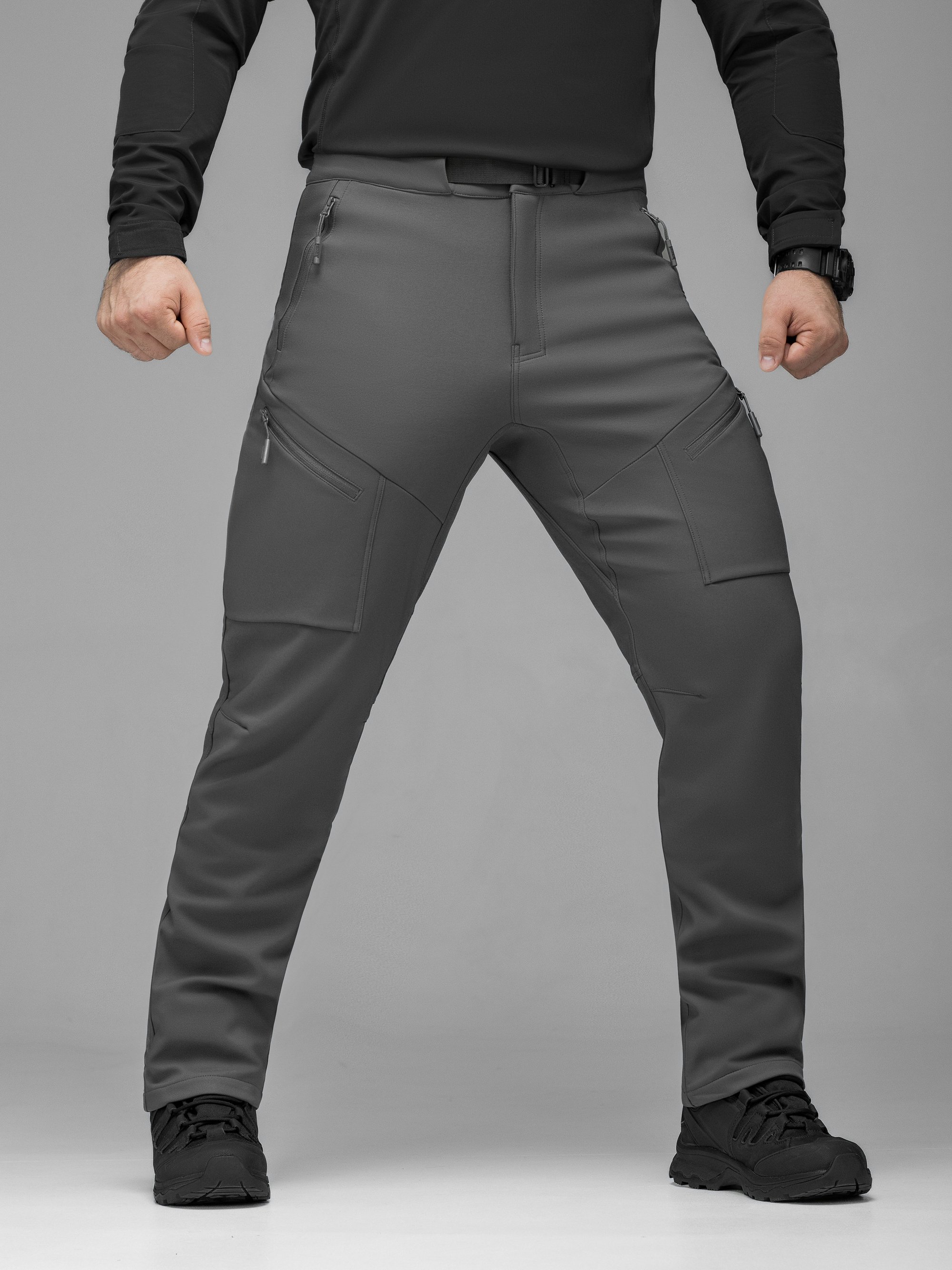 Брюки карго тактичні Softshell BEZET Techwear сірий - Фото 3