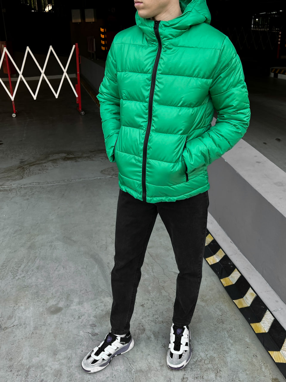 Мужская куртка стеганая демисезонная Reload Rainbow23 зеленый