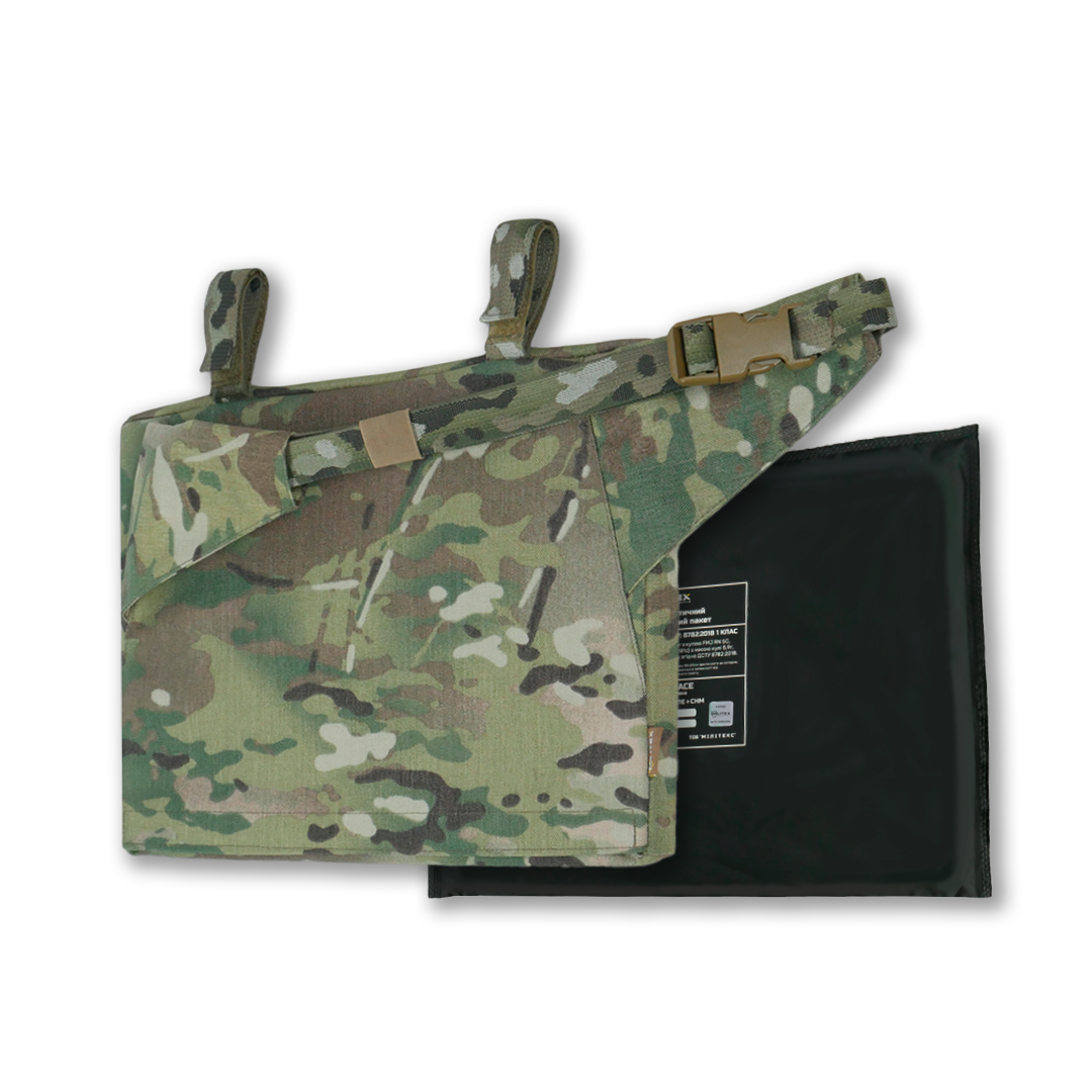 Каремат-сидушка с балістичним пакетом 1 класа зашисту Militex Cordura original USA Мультикам KIBORG