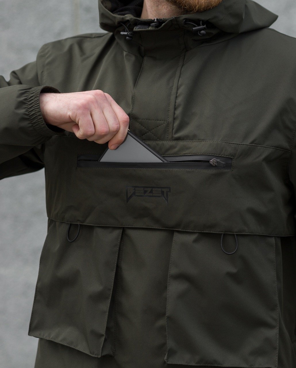 Анорак BEZET Паркур хакі - Фото 9