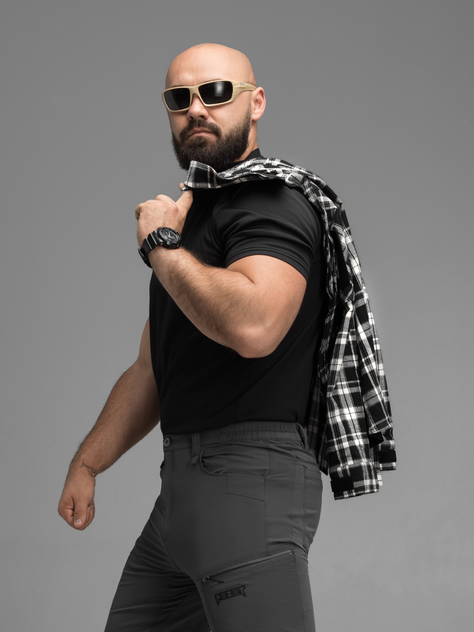 Сорочка фланелева BEZET Defender чорний/білий - Фото 12