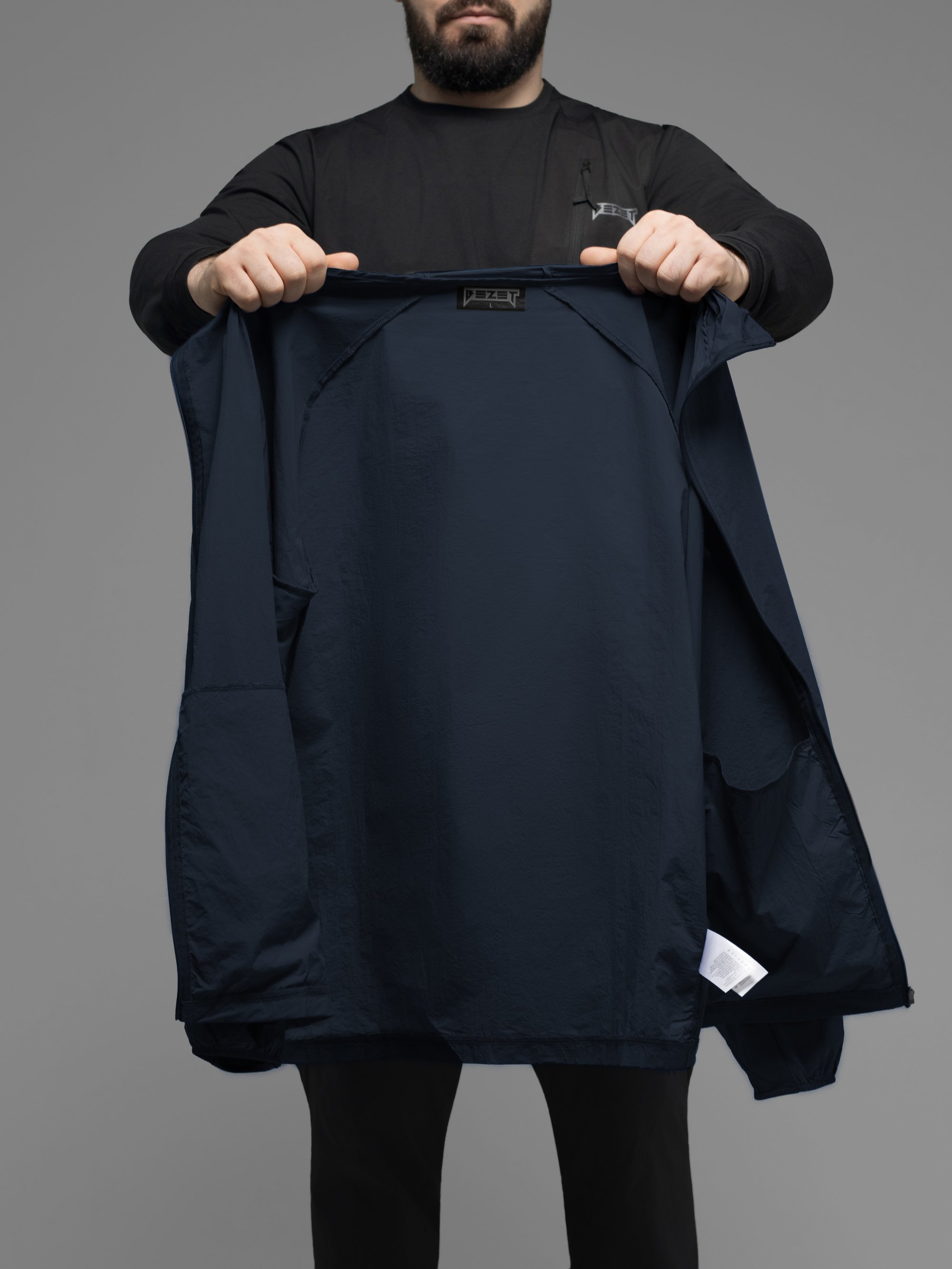 Куртка вітрівка BEZET Solguard UV 100 синій - Фото 32