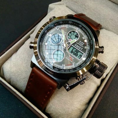 Чоловічий водостійкий тактичний годинник AMST Mountain - Фото 16