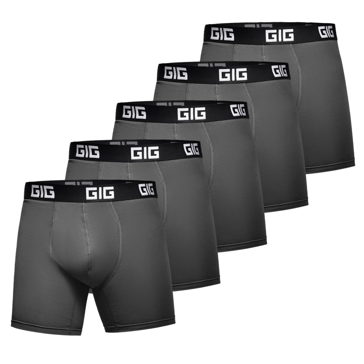 Комплект трусів Dynamic подовжені. Колір Темно-Сірий, 5 шт GIG MILITARY