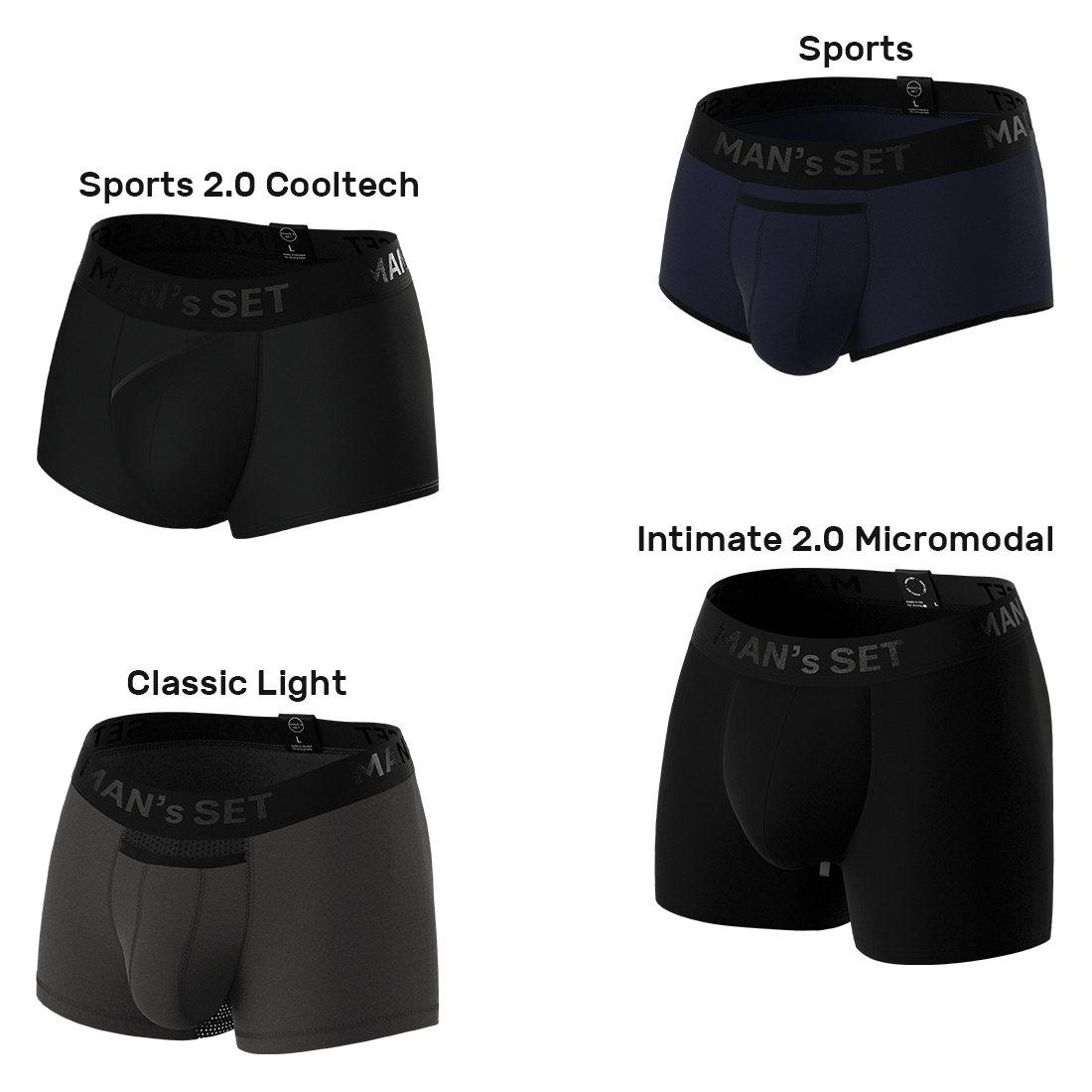 Комплект чоловічих боксерів мікс кишень та матеріалів MansSet