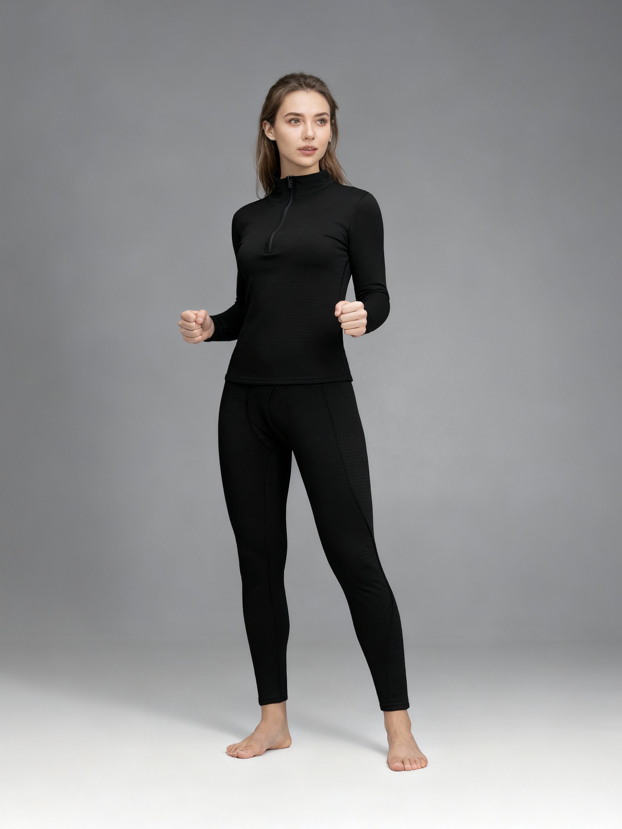 Термобілизна комплект жіночий BEZET 2 рівень чорний - Фото 1