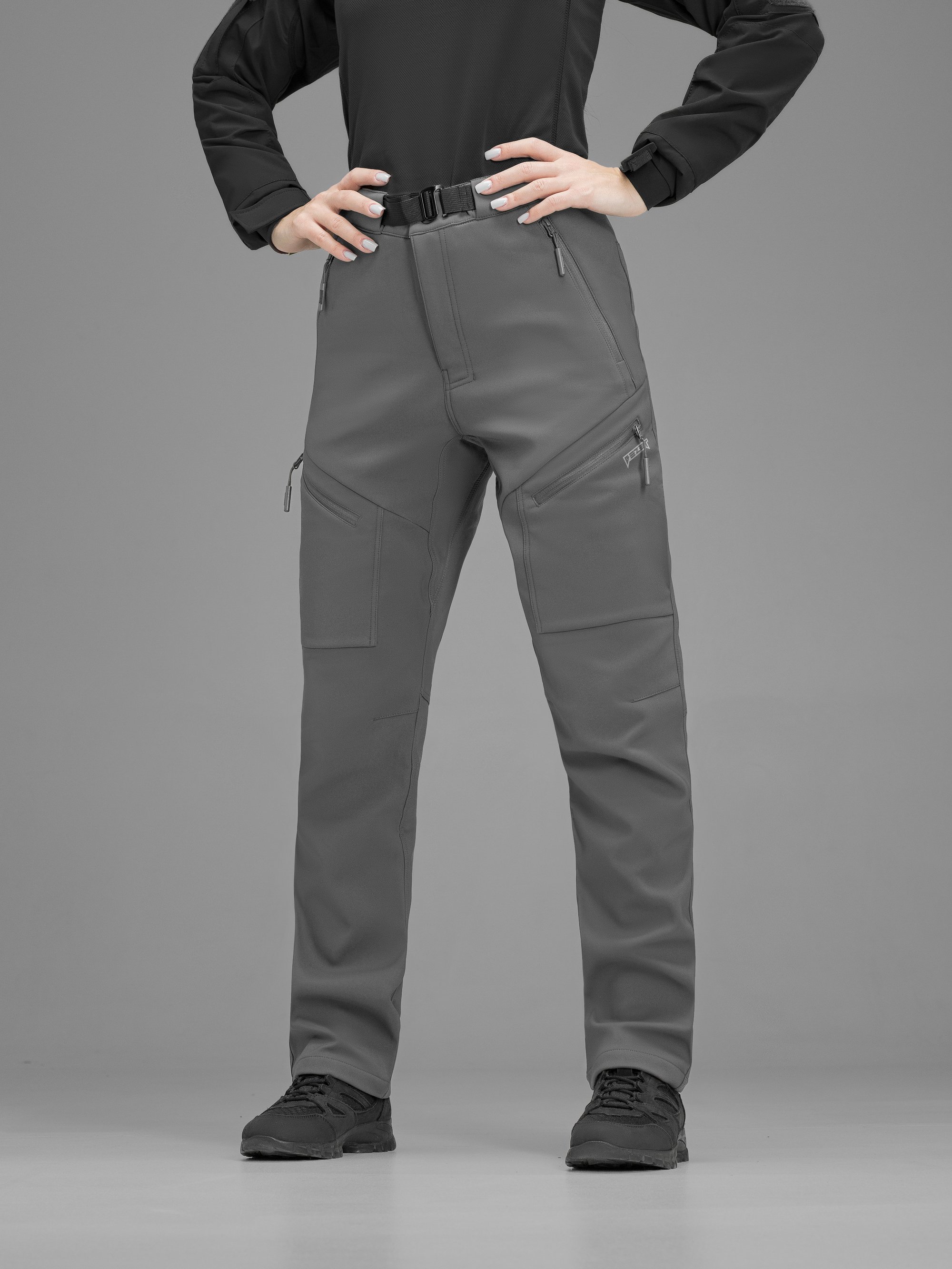 Брюки карго тактичні жіночі Softshell BEZET Techwear сірий - Фото 5