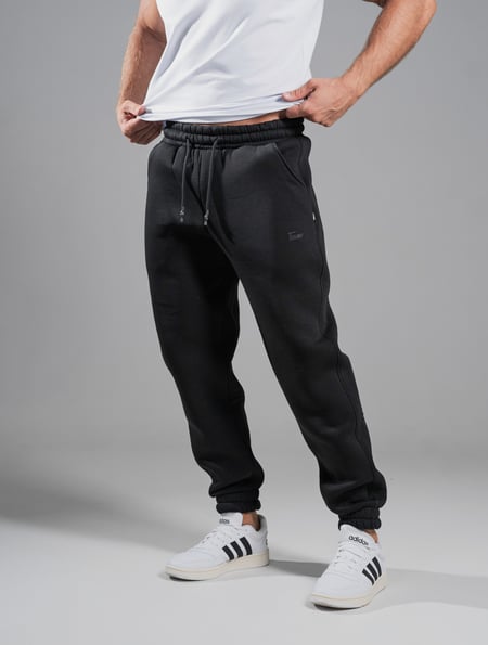 Спортивні штани чоловічі теплі Teamv Jogger Чорні TEAMV