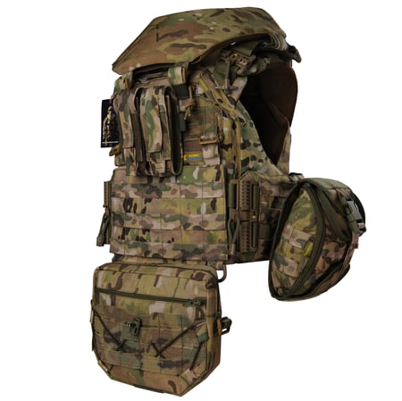 Плитоноска жіноча Warmor gen.3 FL MAX for Ladies (без плит) з набором підсумків та захистом шиї 1 класу ДСТУ Мультикам СПЕЦПРОМ КР