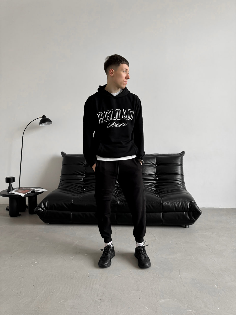 Мужское худи Reload - Ukraine, чёрный