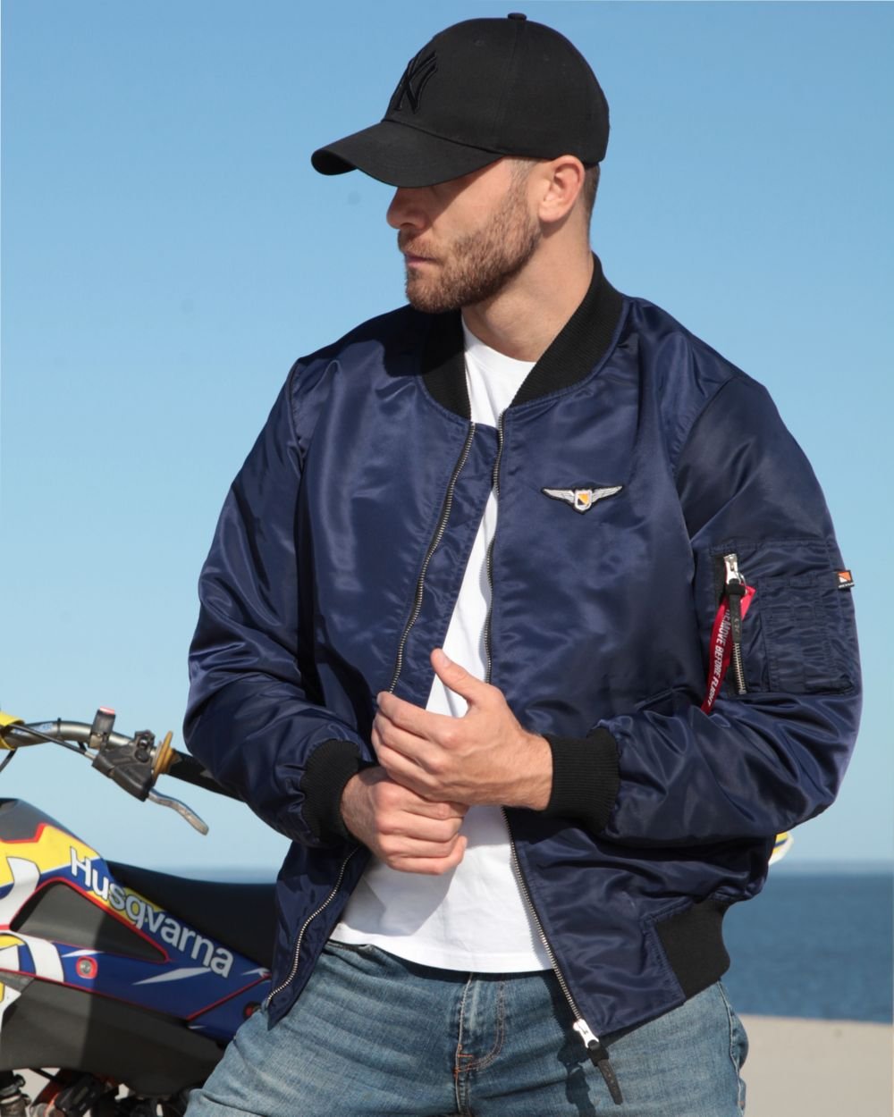 Бомбер MA-1 синій Olymp