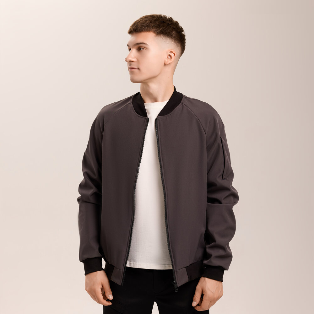 Бомбер Pobedov Thunder Темно-сірий POBEDOV