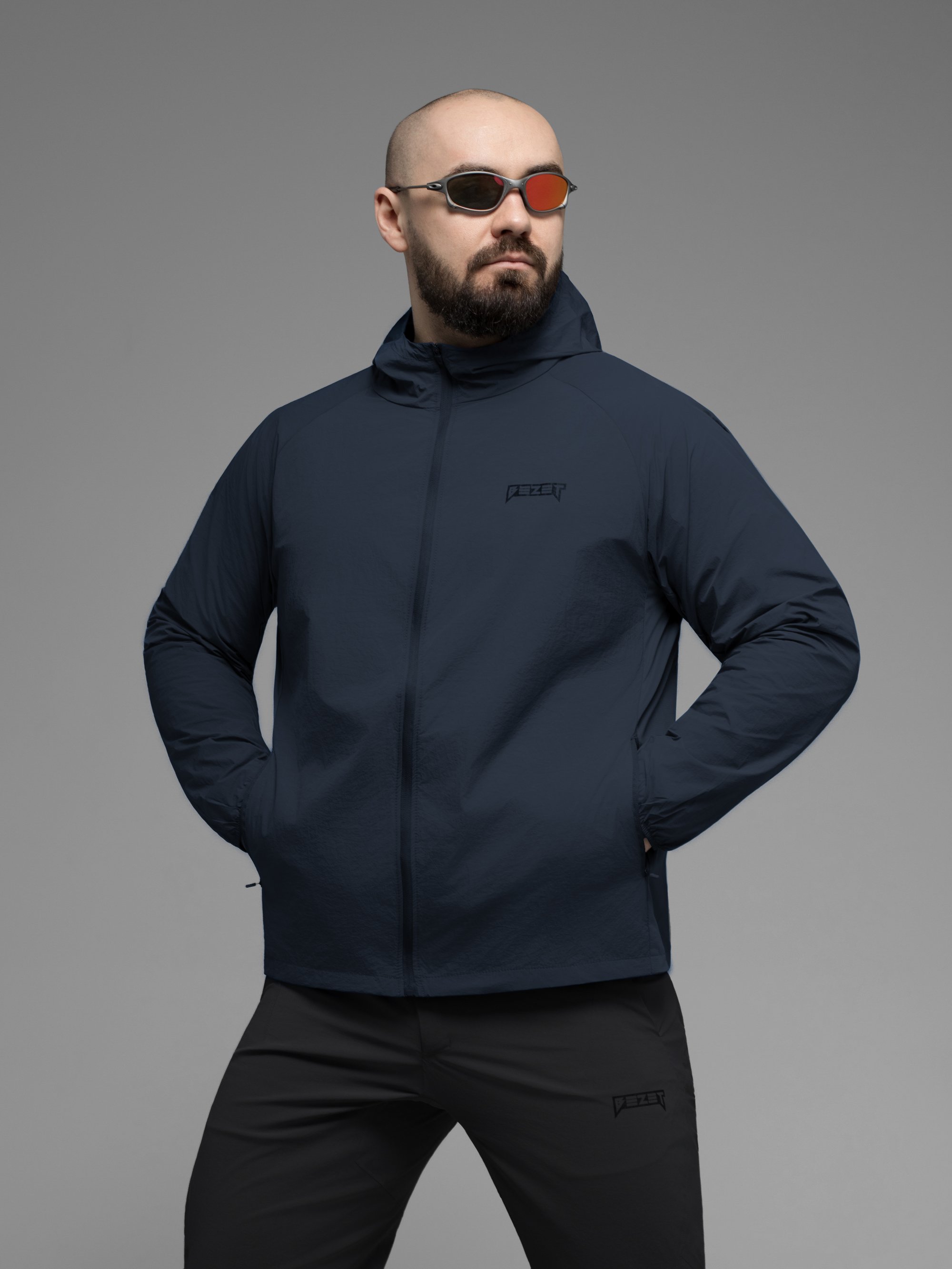 Куртка вітрівка BEZET Solguard UV 100 синій - Фото 7