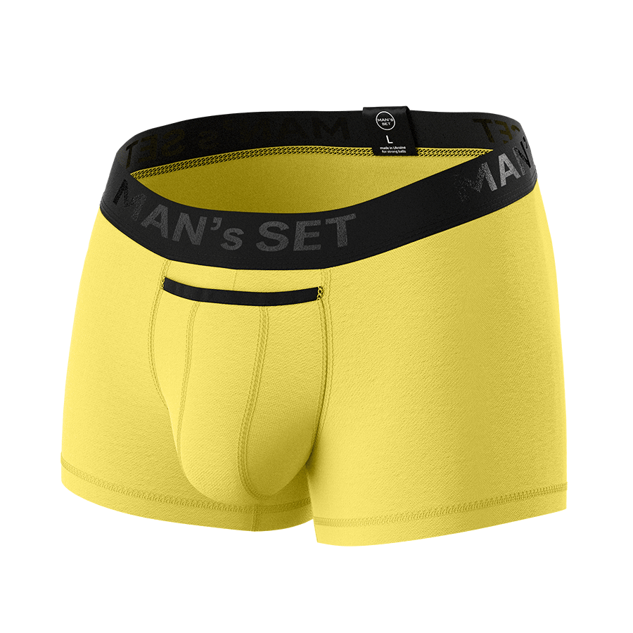 Чоловічий анатомічний боксер Anatomic Classic Black Series, жовтий MansSet