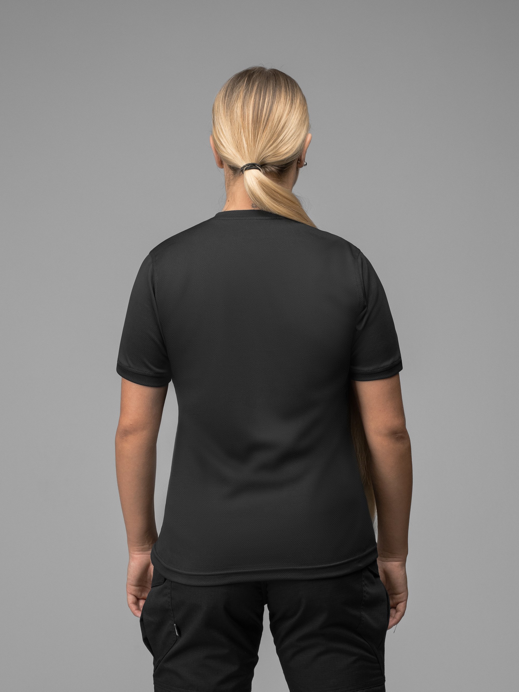 Футболка швидкосохнуча тактична жіноча BEZET Basic чорний - Фото 8