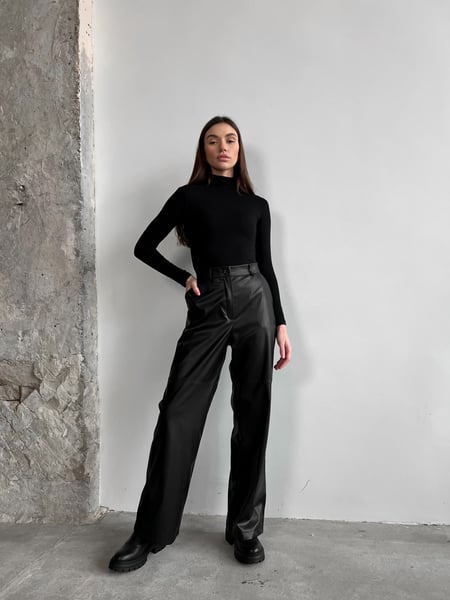 Шкіряні брюки Reload - Flow, чорний