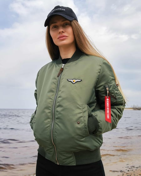 Бомбер MA-1 хакі жіночий Olymp