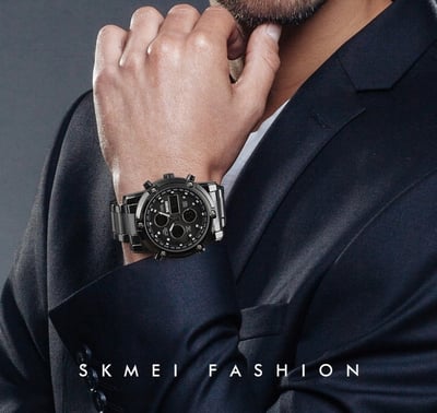 Чоловічий тактичний годинник Skmei Molot Limited AllBlack - Фото 7