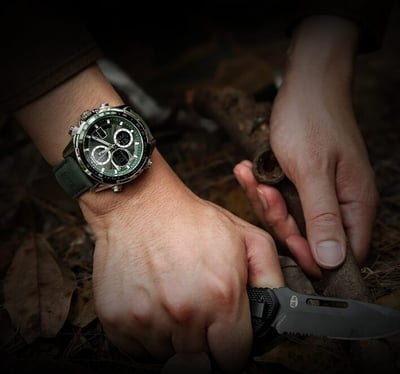 Чоловічий тактичний годинник Naviforce Fly Army Green Бест Тайм - Фото 18