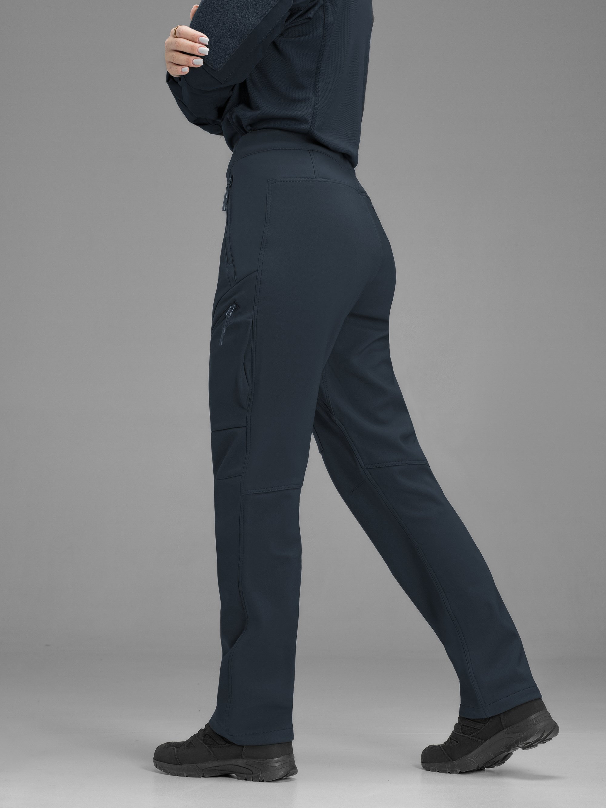 Брюки карго тактичні жіночі Softshell BEZET Techwear синій - Фото 4