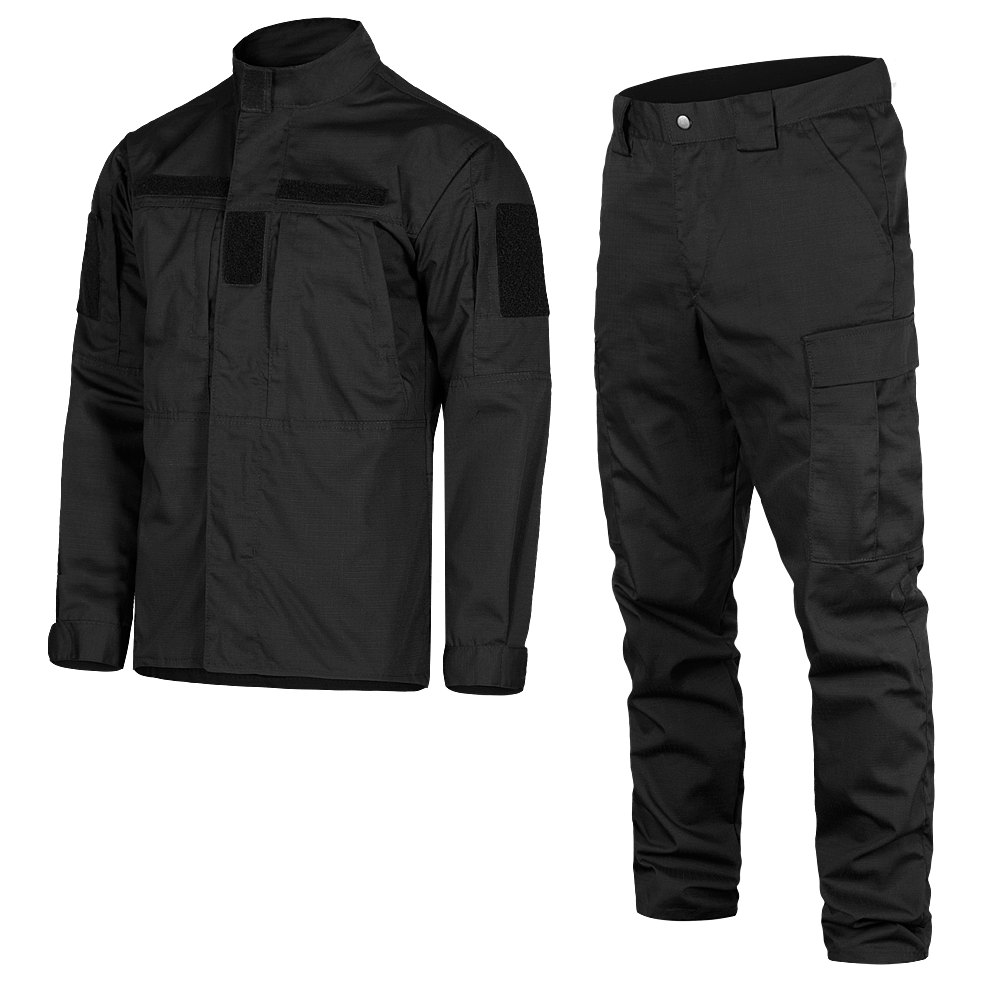 Тактичний костюм Camotec Perimeter 2.0 Rip-Stop Teflon чорний KOMBAT