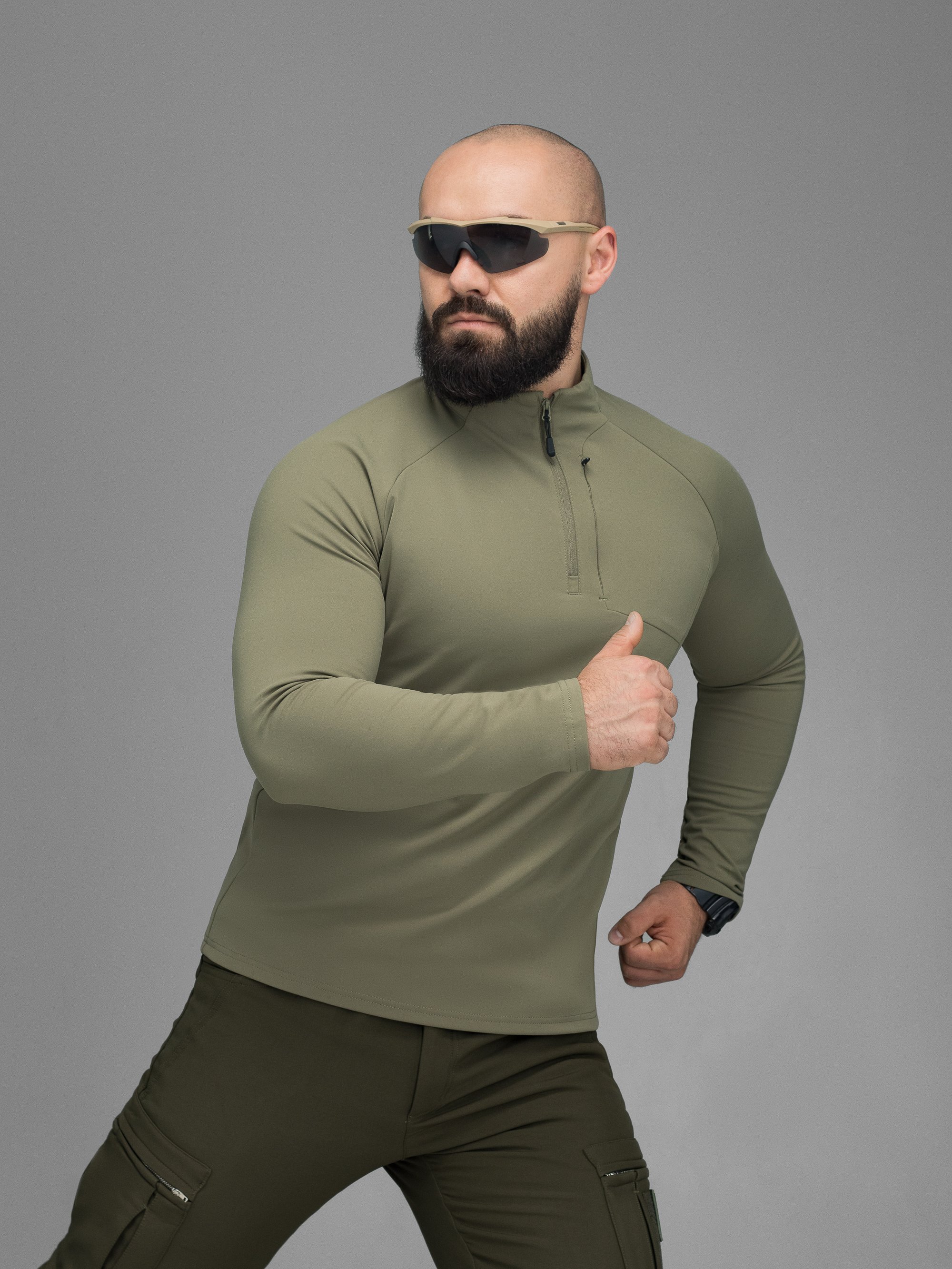 Кофта BEZET Active хакі - Фото 6